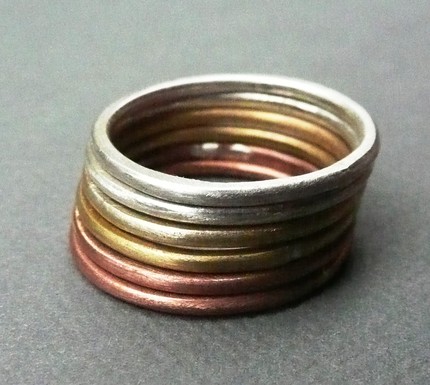 Sterling Silver, Copper and Brass Rings