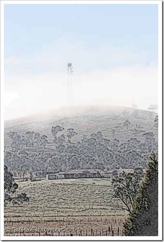 Day 151 - A Tower Over Walcha Pencil Sketch