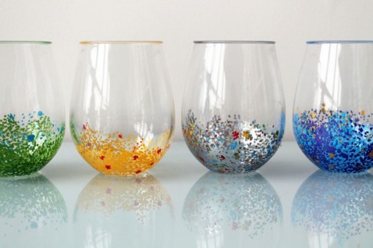 Add a Pop of Color to Your Glassware at Brit + Co.