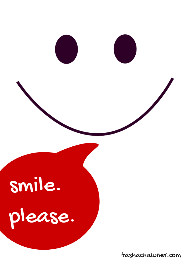 Please smile poster